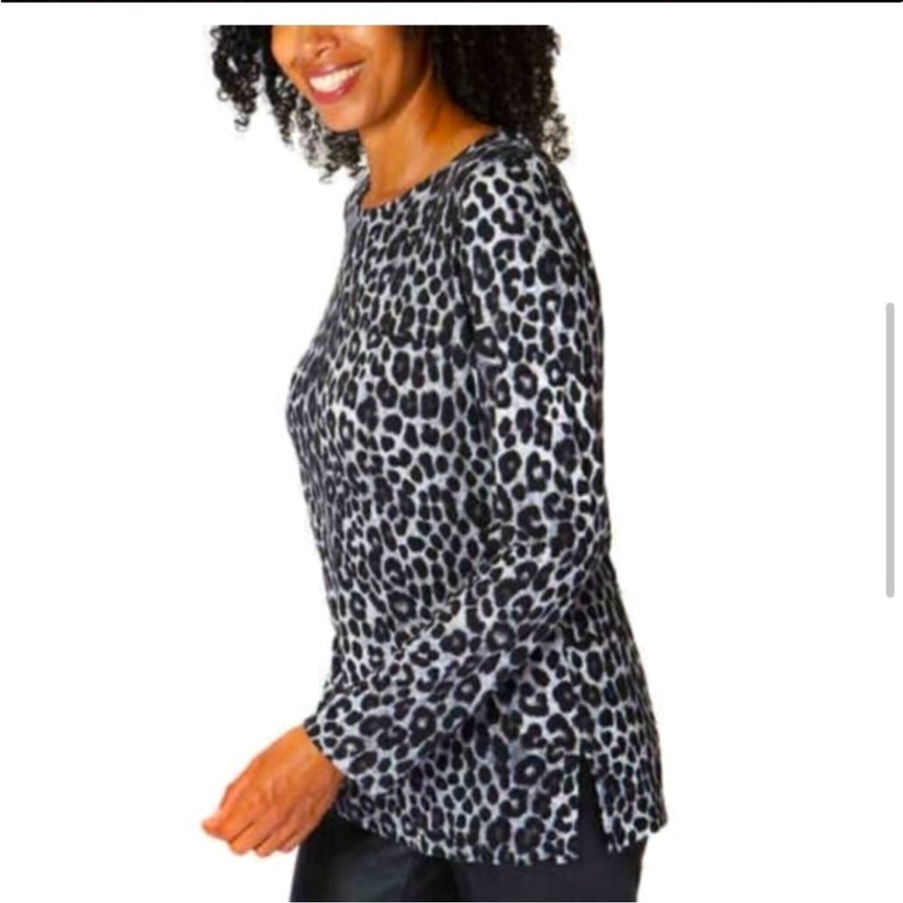 Mario Serrani Snow Leopard Print Tunic